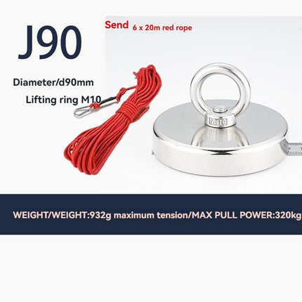neodymium fishing magnet, N52 magnet, magnet fishing kit, deep sea magnet, river magnet fishing, Sera Phina magnet, strong magnet for fishing, Australian magnet fishing gear - Silver - Size J120-20R