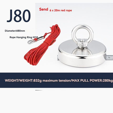 neodymium fishing magnet, N52 magnet, magnet fishing kit, deep sea magnet, river magnet fishing, Sera Phina magnet, strong magnet for fishing, Australian magnet fishing gear - Silver - Size j48-20R