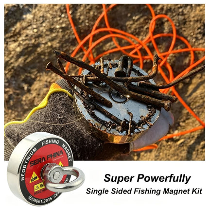 neodymium fishing magnet, N52 magnet, magnet fishing kit, deep sea magnet, river magnet fishing, Sera Phina magnet, strong magnet for fishing, Australian magnet fishing gear - Silver - Size 140kg-308IB