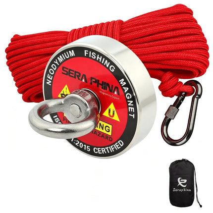 neodymium fishing magnet, N52 magnet, magnet fishing kit, deep sea magnet, river magnet fishing, Sera Phina magnet, strong magnet for fishing, Australian magnet fishing gear - Silver - Size 55kg-121IB