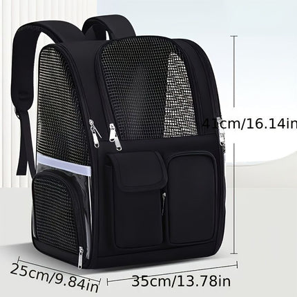 Dog Carrier Backpack Pet Transport Bag Travel Accessory For Dogs Dog Supplies - Blue - Size routine