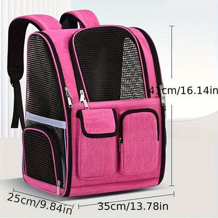 Dog Carrier Backpack Pet Transport Bag Travel Accessory For Dogs Dog Supplies - Blue - Size routine
