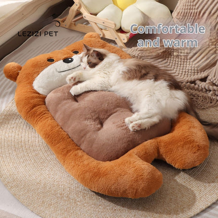 dog bed, bear shaped dog bed, thickened dog bed, enlarged dog bed, all season dog bed, comfortable dog bed, Australia, soft plush dog bed, machine washable dog bed - beige - Size XL-15kg
