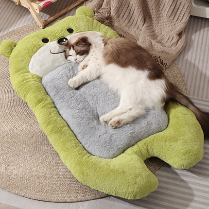 dog bed, bear shaped dog bed, thickened dog bed, enlarged dog bed, all season dog bed, comfortable dog bed, Australia, soft plush dog bed, machine washable dog bed - Dark coffee color - Size XL-15kg
