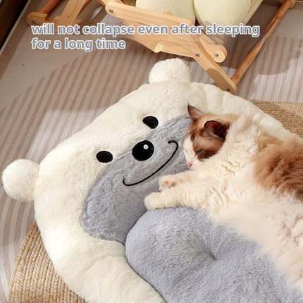 dog bed, bear shaped dog bed, thickened dog bed, enlarged dog bed, all season dog bed, comfortable dog bed, Australia, soft plush dog bed, machine washable dog bed - light green - Size M-5kg