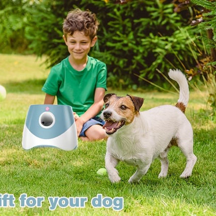 automatic dog ball launcher, dog ball thrower, rechargeable dog ball thrower, interactive dog toy, dog tennis ball launcher, fetch toy for dogs, indoor dog toy, outdoor dog toy, high energy dog toy, Australian dog toy - Green - Size L