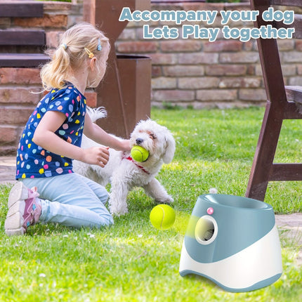 automatic dog ball launcher, dog ball thrower, rechargeable dog ball thrower, interactive dog toy, dog tennis ball launcher, fetch toy for dogs, indoor dog toy, outdoor dog toy, high energy dog toy, Australian dog toy - Green - Size L
