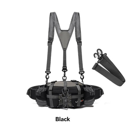 Bicycle Bag Cycling Bag Waist Chest Bag Bike Accessories High-Quality Bag - Black - Size Regular