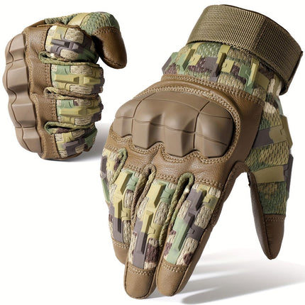 Cycling Gloves All-Round Protection Gloves Durable Cycling Gloves Ergonomic - Brown - Size M