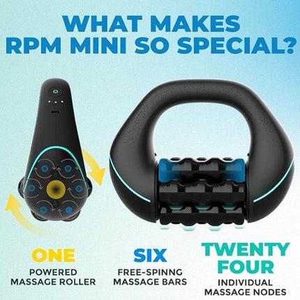 rolling wheel massager, percussion massager, deep tissue massage, muscle recovery, full body massage, 3 speed massager, sports recovery, Australian massage device - Black - Size Massage accessories