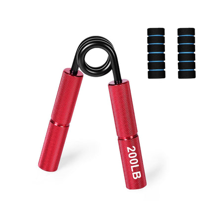 hand grip strengthener, grip strength trainer, home fitness equipment, men's arm workout, wrist strengthener, finger strength tool, spring steel grip, adjustable resistance, 350lb grip, forearm exercise equipment - Red - Size 3PCS