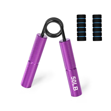hand grip strengthener, grip strength trainer, home fitness equipment, men's arm workout, wrist strengthener, finger strength tool, spring steel grip, adjustable resistance, 350lb grip, forearm exercise equipment - Silver - Size 2PCS