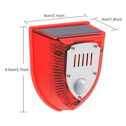 solar animal repellent, solar powered animal deterrent, dog barking sound repellent, gun shot sound repellent, wild boar repellent Australia, pest control for garden, farm animal deterrent, solar pest repeller - Red - Size æ„Ÿåº”æ¬¾