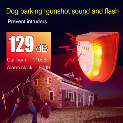 solar animal repellent, solar powered animal deterrent, dog barking sound repellent, gun shot sound repellent, wild boar repellent Australia, pest control for garden, farm animal deterrent, solar pest repeller - Red - Size å®šæ—¶æ¬¾