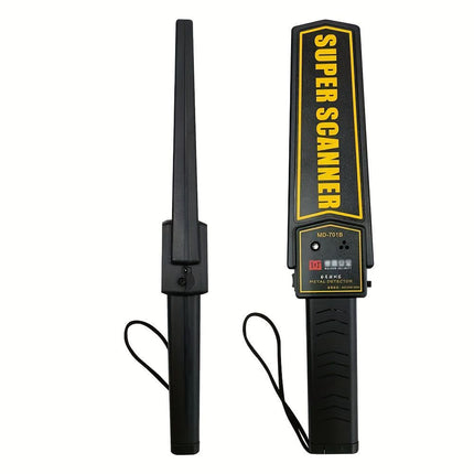 hand-held metal detector, portable security scanner, adjustable sensitivity metal detector, battery-powered metal detector, body search metal detector, security equipment Australia, professional metal detector - Black - Size Battery - powered version