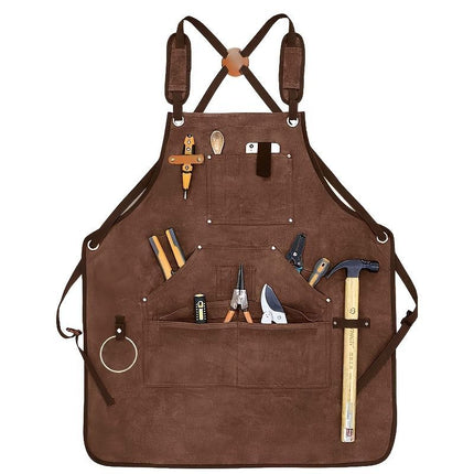 Waterproof Apron Utility Apron Work Apron Industrial Apron Tool Storage Apron - Gray - Size regular