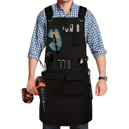 Waterproof Apron Utility Apron Work Apron Industrial Apron Tool Storage Apron - Mocha - Size regular