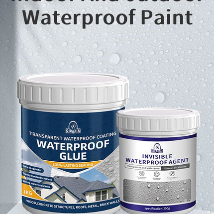 transparent waterproof coating, clear sealant, waterproof sealant Australia, RV waterproofing, roof waterproofing, wall waterproofing, window waterproofing, gutter waterproofing, pipe waterproofing, outdoor sealant, DIY waterproofing - Clear - Size 300ml