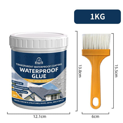 transparent waterproof coating, clear sealant, waterproof sealant Australia, RV waterproofing, roof waterproofing, wall waterproofing, window waterproofing, gutter waterproofing, pipe waterproofing, outdoor sealant, DIY waterproofing - Clear - Size 500ml