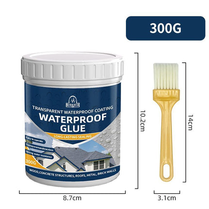 transparent waterproof coating, clear sealant, waterproof sealant Australia, RV waterproofing, roof waterproofing, wall waterproofing, window waterproofing, gutter waterproofing, pipe waterproofing, outdoor sealant, DIY waterproofing - White - Size 1000ml