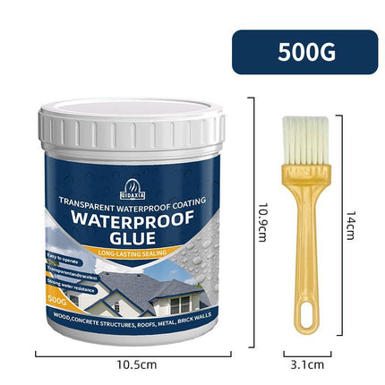 transparent waterproof coating, clear sealant, waterproof sealant Australia, RV waterproofing, roof waterproofing, wall waterproofing, window waterproofing, gutter waterproofing, pipe waterproofing, outdoor sealant, DIY waterproofing - White - Size 1000ml
