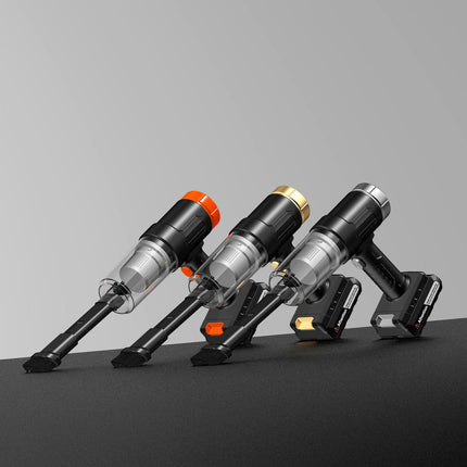 cordless car vacuum, handheld car vacuum, detachable battery vacuum, strong suction car vacuum, car cleaning, car vacuum Australia, portable vacuum cleaner, car interior cleaner - Black silver - Size L