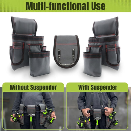Tool Chest Suspenders Tool Storage Tool Organization Heavy Duty Suspenders - Gray - Size regular