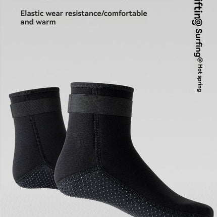unisex diving socks, 3MM neoprene socks, mid-calf diving socks, hook-and-loop diving socks, water sports socks, diving snorkeling socks, beach volleyball socks, Australia diving gear, neoprene socks for men and women - Pink - Size S