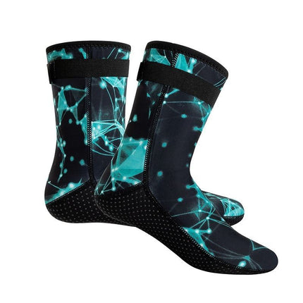 unisex diving socks, 3MM neoprene socks, mid-calf diving socks, hook-and-loop diving socks, water sports socks, diving snorkeling socks, beach volleyball socks, Australia diving gear, neoprene socks for men and women - Pink - Size XXS