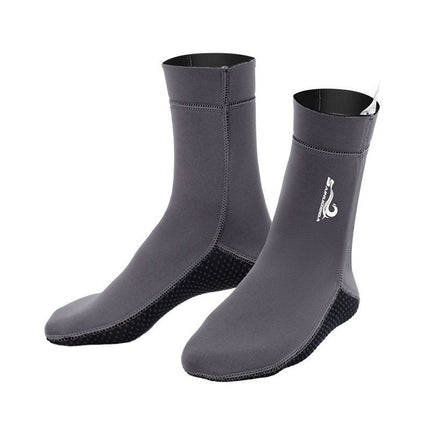 unisex diving socks, 3MM neoprene socks, mid-calf diving socks, hook-and-loop diving socks, water sports socks, diving snorkeling socks, beach volleyball socks, Australia diving gear, neoprene socks for men and women - Cyan - Size M