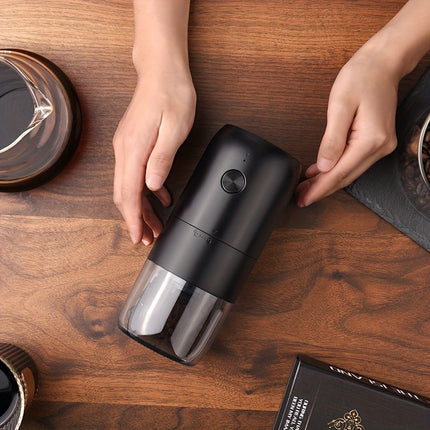 electric coffee grinder, Cliton coffee grinder, ceramic conical burr, portable coffee grinder, rechargeable coffee grinder, espresso coffee grinder, pour-over coffee grinder, Australia coffee grinder - Black - Size set