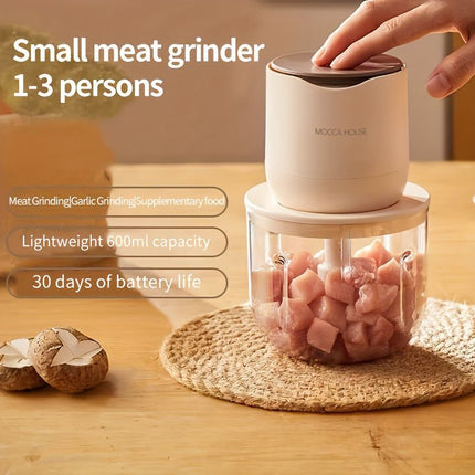 Wireless Meat Grinder, USB Charging Meat Grinder (Size 600ml)
