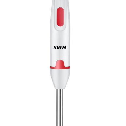 NIRVA Hand Blender, 400W hand blender, 2 blade immersion blender, low noise stick blender, milk frother, baby food blender, smoothie maker, kitchen blender Australia, quiet hand blender, ergonomic blender - White - Size A set of plastic