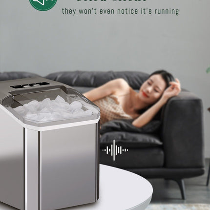 mini ice maker, household ice maker, portable ice maker, desktop ice maker, automatic ice maker, smart ice maker, bullet ice maker, dormitory ice maker, Australia, summer, small appliance, countertop ice machine - Black - Size Australian Standard