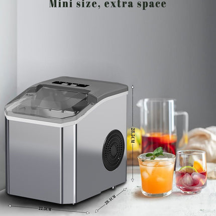 mini ice maker, household ice maker, portable ice maker, desktop ice maker, automatic ice maker, smart ice maker, bullet ice maker, dormitory ice maker, Australia, summer, small appliance, countertop ice machine - Black - Size Australian Standard