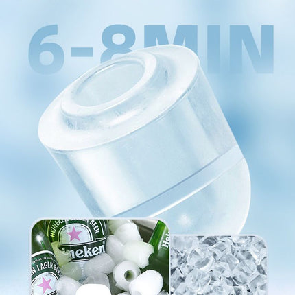 mini ice maker, household ice maker, portable ice maker, desktop ice maker, automatic ice maker, smart ice maker, bullet ice maker, dormitory ice maker, Australia, summer, small appliance, countertop ice machine - Black - Size Australian Standard