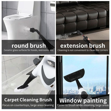 multifunctional steam cleaner, high-pressure steam cleaner, home cleaning Australia, air conditioner cleaner, kitchen range hood cleaner, chemical-free cleaning, steam sanitizer - Yellow - Size A12-piece set