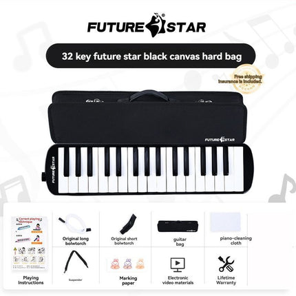 32-key melodica, student melodica, children melodica, beginner musical instrument, classroom instrument, melodica with blow-tube, melodica with mouthpiece, kids keyboard harmonica, school music supply, melodica for kids Australia - Blue - Size 32