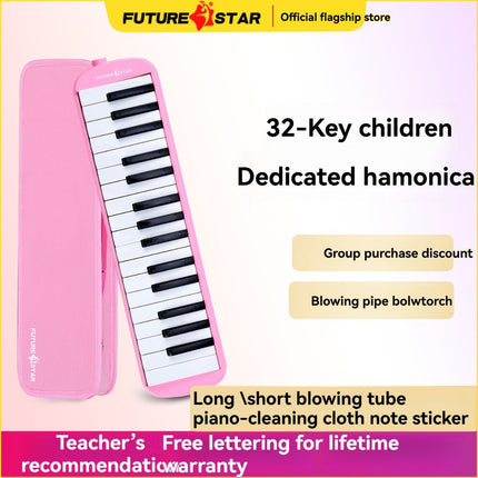 32-key melodica, student melodica, children melodica, beginner musical instrument, classroom instrument, melodica with blow-tube, melodica with mouthpiece, kids keyboard harmonica, school music supply, melodica for kids Australia - Blue - Size 32