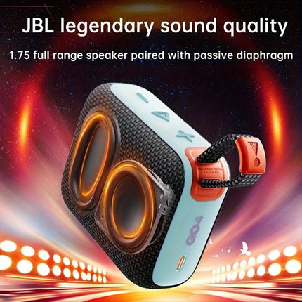portable Bluetooth speaker, compact speaker, 7-hour playback, beach speaker, camping speaker, home speaker, outdoor speaker, long battery life, passive radiator - Red - Size IPX7