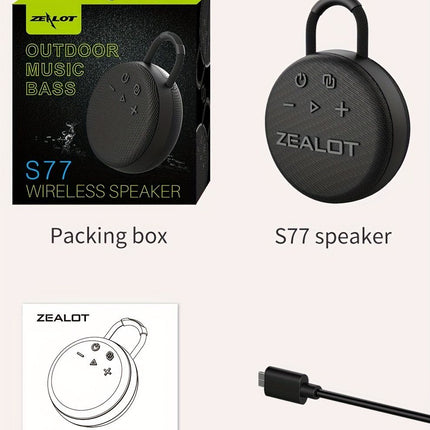 outdoor bluetooth speaker, portable speaker with subwoofer, IPX7 waterproof speaker, wireless dual speaker pairing, beach speaker, camping speaker, party speaker, Australian outdoor audio - Black - Size IPX7-rated waterproofing