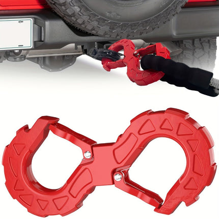 red heavy-duty S-shaped trailer tow hook, G80 steel, 14968.55 kg load capacity, off-road rescue, truck towing, SUV tow hook, vehicle recovery, self-locking tongue - Blue - Size S