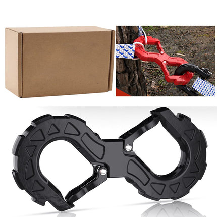 red heavy-duty S-shaped trailer tow hook, G80 steel, 14968.55 kg load capacity, off-road rescue, truck towing, SUV tow hook, vehicle recovery, self-locking tongue - Green - Size S