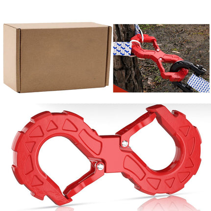 red heavy-duty S-shaped trailer tow hook, G80 steel, 14968.55 kg load capacity, off-road rescue, truck towing, SUV tow hook, vehicle recovery, self-locking tongue - Green - Size S