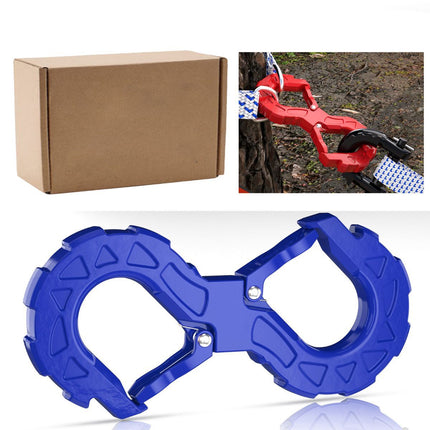 red heavy-duty S-shaped trailer tow hook, G80 steel, 14968.55 kg load capacity, off-road rescue, truck towing, SUV tow hook, vehicle recovery, self-locking tongue - Red - Size S