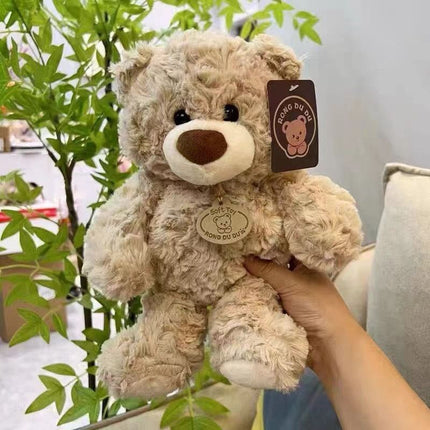 teddy bear, plush doll, soft toy, cuddly bear, boys birthday gift, claw machine prize, flower shop bear, huggable toy, beige teddy, brown teddy, stuffed animal, Australian toy - Light Brown - Size 25CM