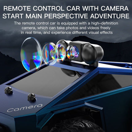 KF29 FPV remote control truck, camera remote control car, 1:28 scale RC truck, app controlled RC car, 2.4GHz dual-speed RC vehicle, alloy body remote control truck, adjustable lights RC toy, anti-interference remote control truck, gift for boys, gift for