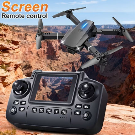 S2 MAX drone, dual-camera drone, upgraded remote control, ESC camera, long-lasting battery, 360° intelligent infrared flight, flying toy, drone gift, beginner drone, FPV drone - Black - Size Three batteries