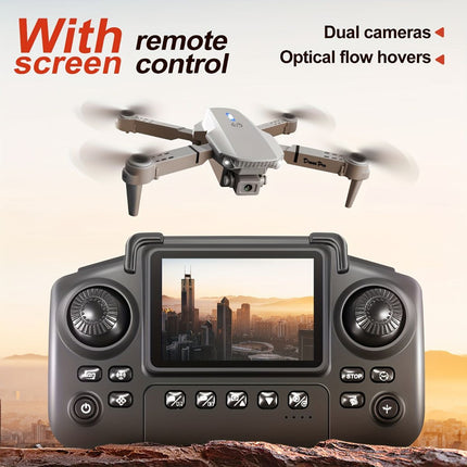 S2 MAX drone, dual-camera drone, upgraded remote control, ESC camera, long-lasting battery, 360° intelligent infrared flight, flying toy, drone gift, beginner drone, FPV drone - Black - Size Three batteries