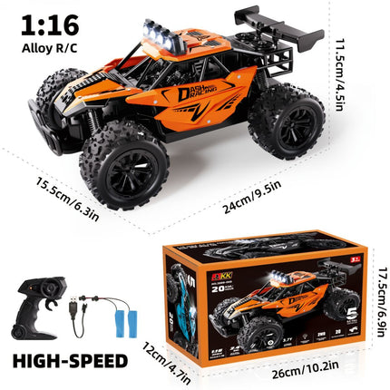 1:16 metal RC car, high-speed drifting, off-road racing car, boys toy car, 2.4GHz remote control, outdoor play toy, drift car, remote control car for kids, Australian toy - Black - Size variable speed